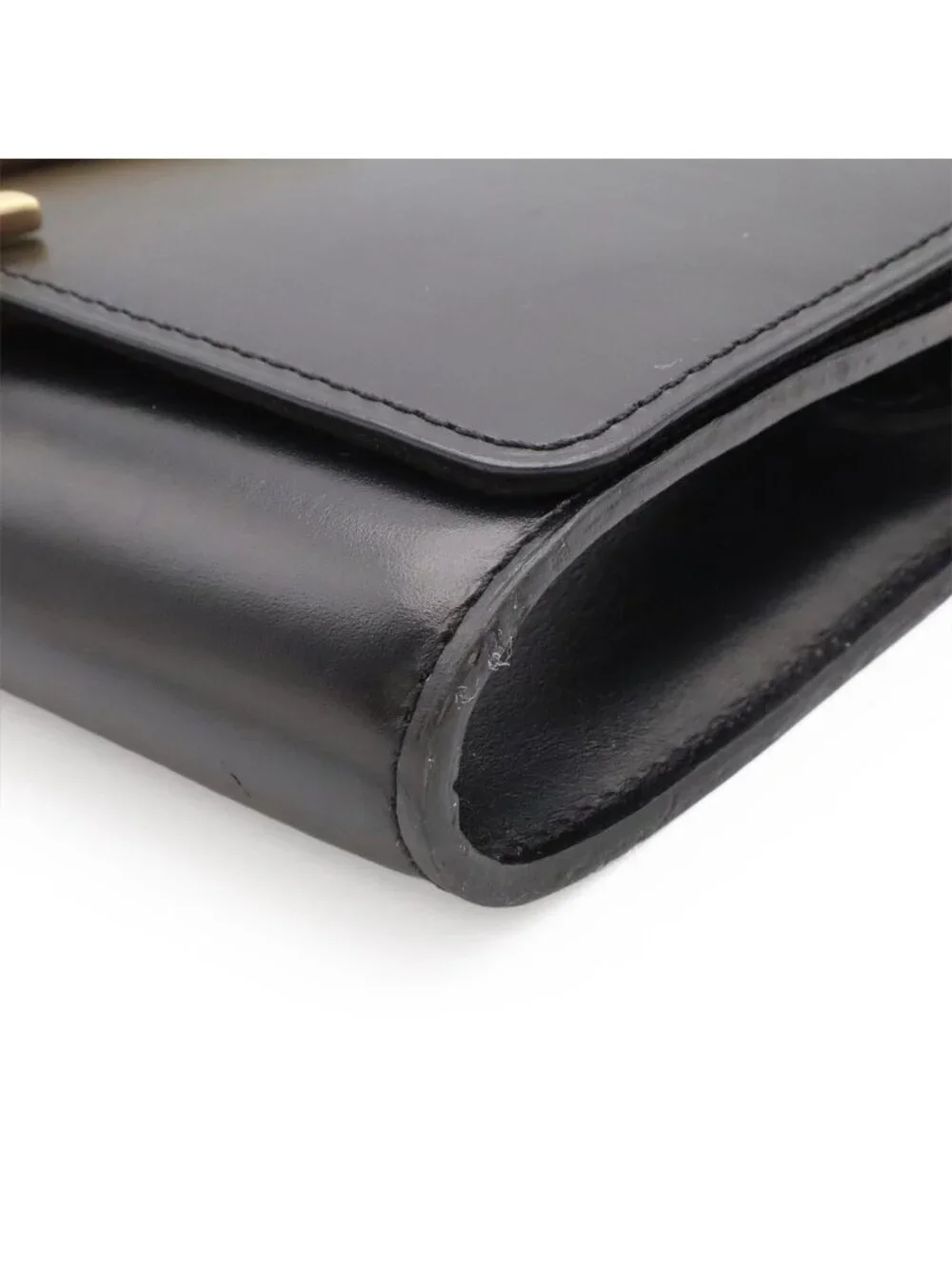Louis Vuitton Pochette GM Shoulder Bag Chain Calf Leather Noir Black